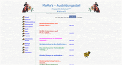 Desktop Screenshot of mamas-ausbildungsstall.de